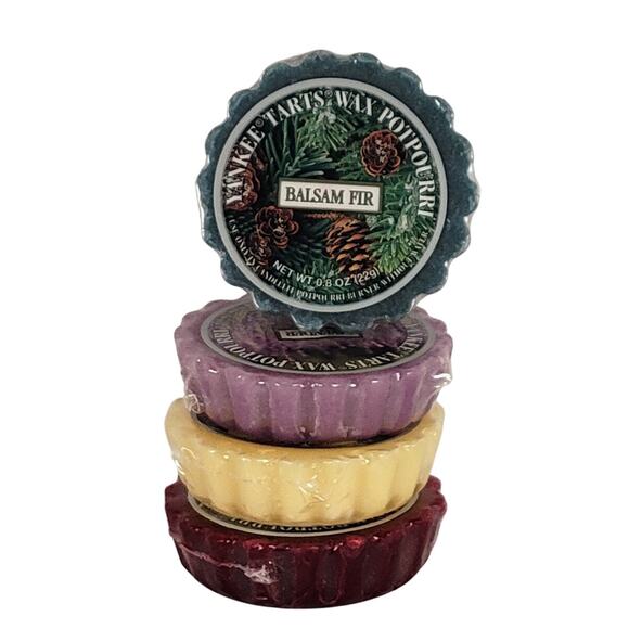 Yankee Candle Wax Tart Scented Melt Lot of 4 Lemon, Cranberry, Balsam, Lavender - Picture 10 of 10